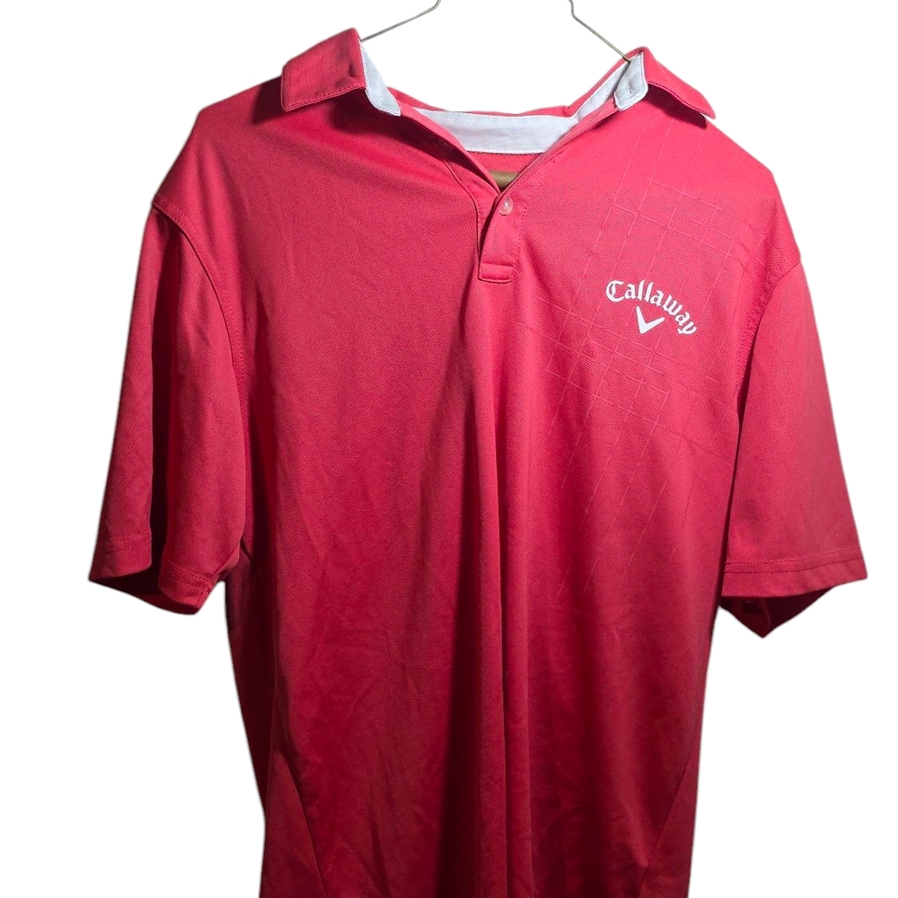 Callaway Red Polo Shirt with Short Sleeves